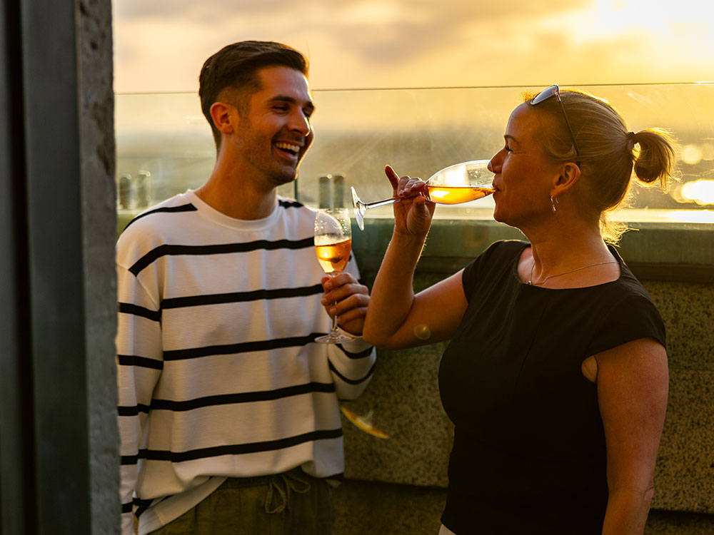 Guests enjoying a drink at Skyhouse